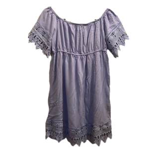 Haute Monde XL Blue Peasant Dress